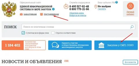 Тендеры gov