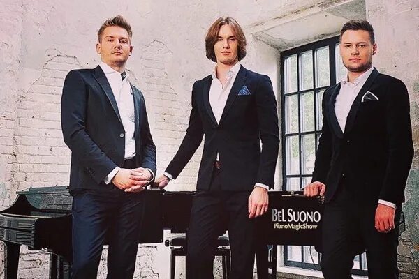 шоу трёх роялей bel suono. пианисты группа. трио пианистов-виртуозов bel. трио пианистов bel suono. трио bel suono василий опалев.