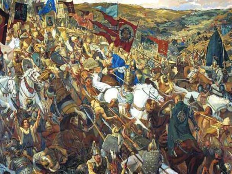 Куликовскую битву покажи. Куликовская битва. Куликовская битва 8 сентября 1380 г. Бегство Мамая Куликовская битва.