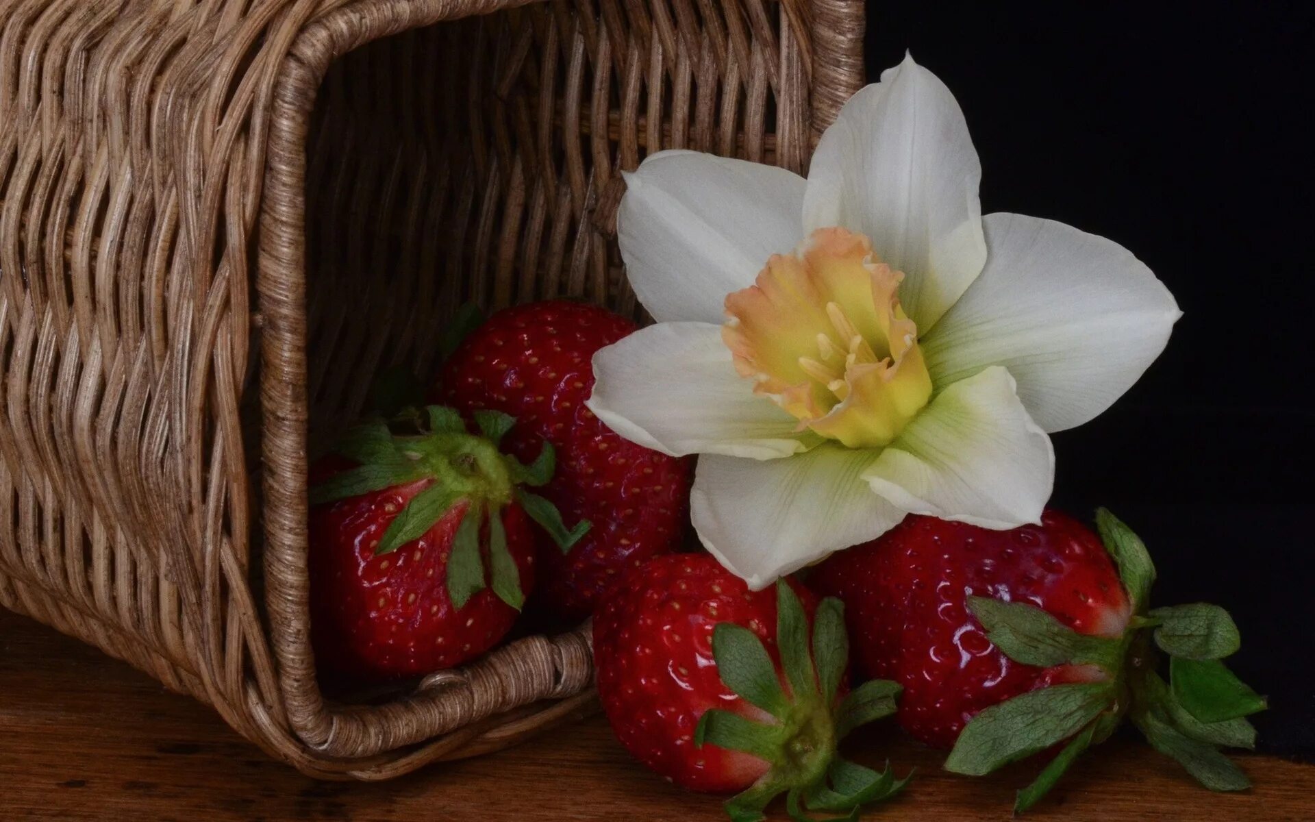 Strawberry flowers