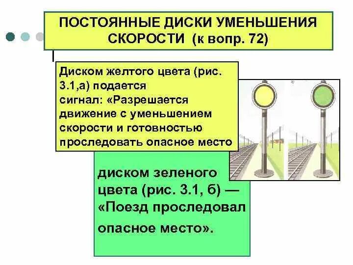 На каком расстоянии устанавливаются желтые щиты. Постоянные диски уменьшения скорости. Схемы установки постоянных дисков уменьшения скорости. Диск уменьшения скорости это сигнальный знак. Постоянные сигнальные знаки на ЖД.