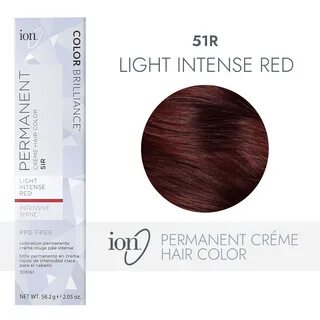 ion Color Brilliance Permanent Creme 5IR Light Intense Red Red brown hair c...