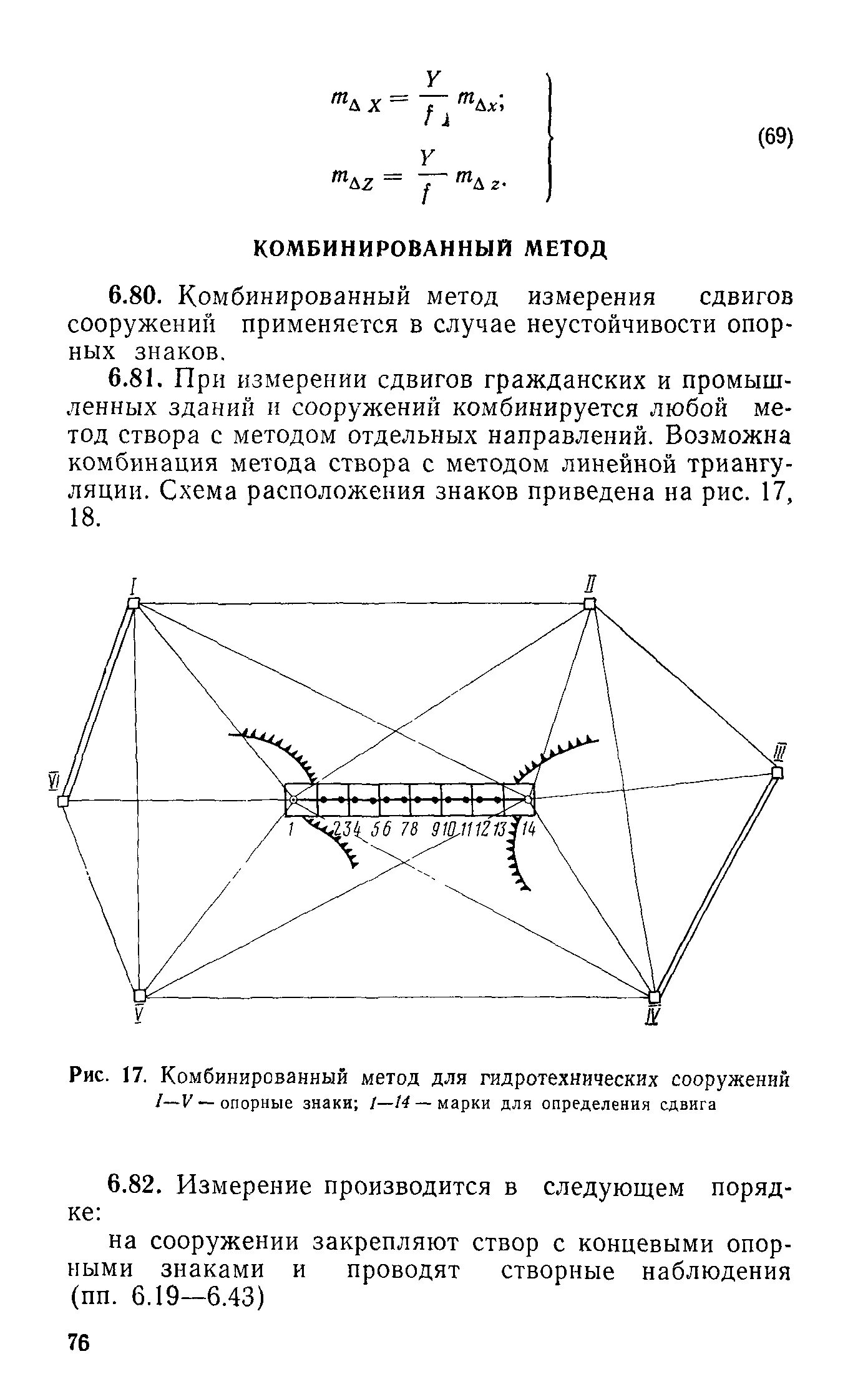 Методы створных наблюдений. Руководство по наблюдению за деформациями оснований и фундаментов. Метод створов. Створный метод измерения смещений сооружений. Метод отдельных направлений