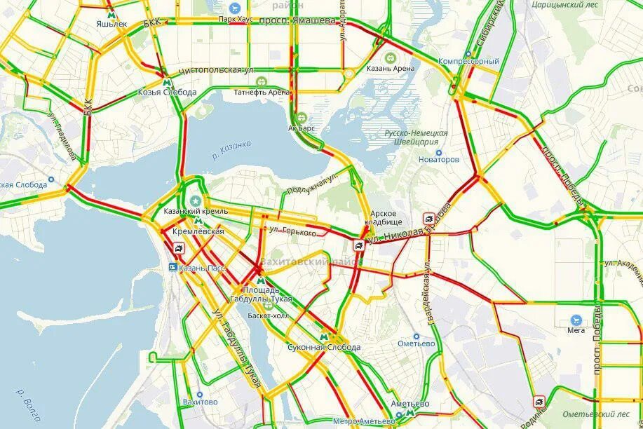 Карта пробок Казань. Пробки Казань. Пробки Казань сейчас.