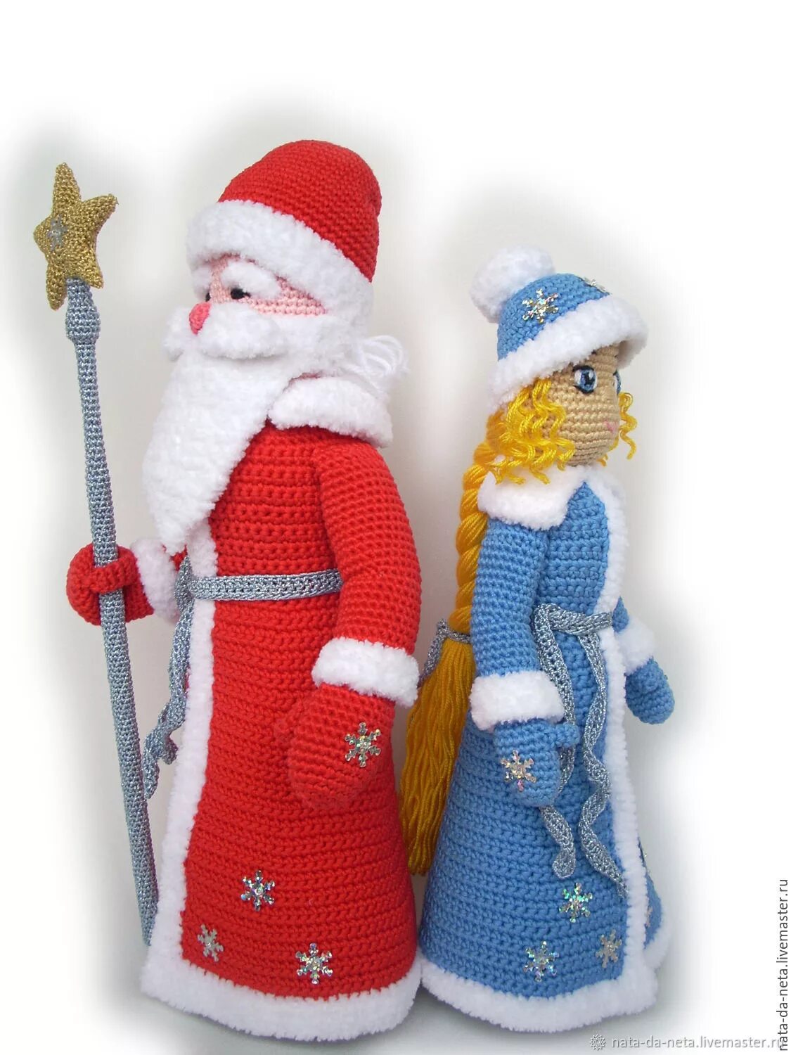 вязаный дед мороз. дед мороз спицами светлана забелина. игрушки крючком дед мороз и снегурочка. амигуруми дед мороз и снегурочка. связать деда мороза своими руками.