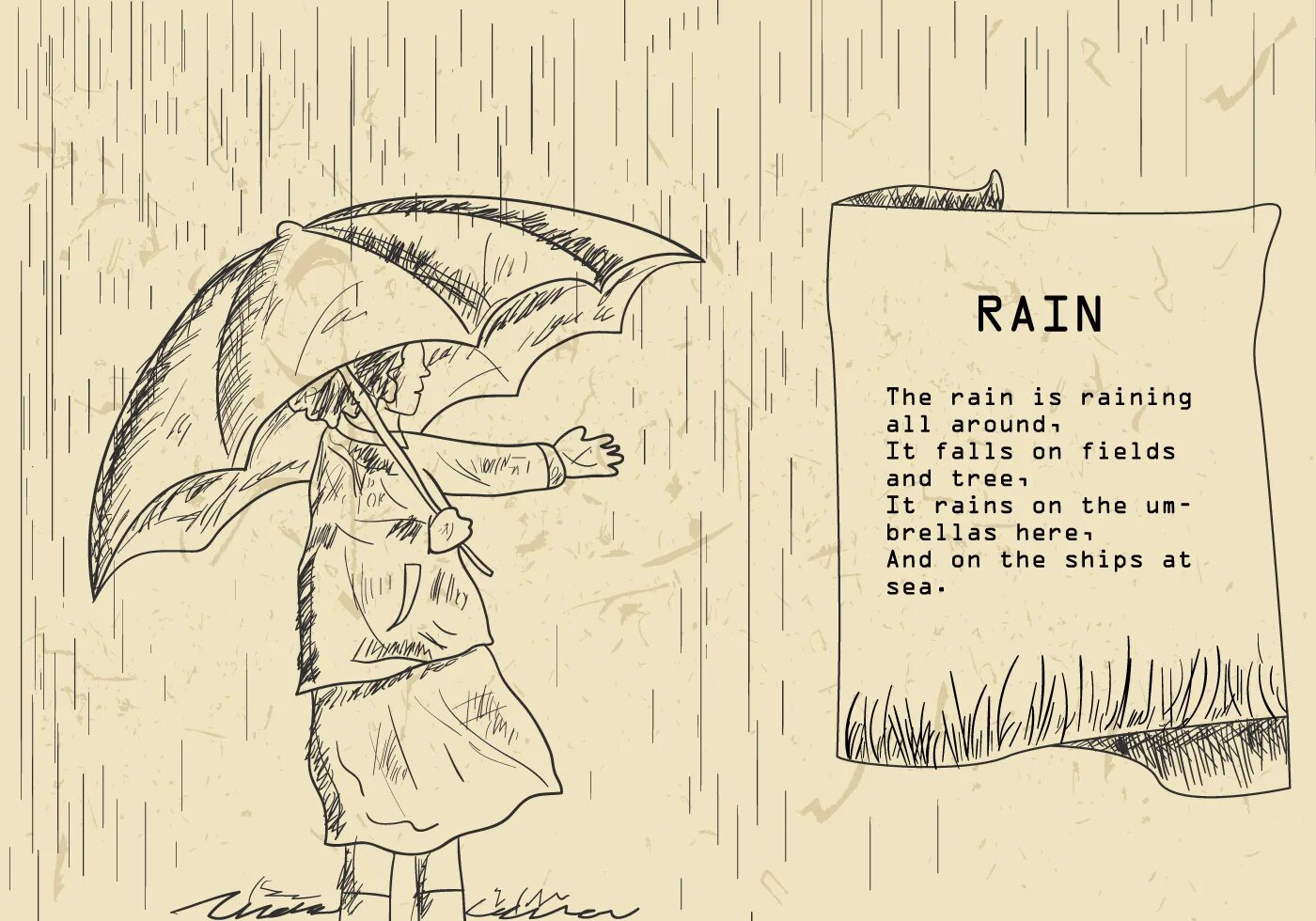 Rain poem. Rain Rain poem. Рисунок к стиху про дождь. Ливни плакат. Raining перевести