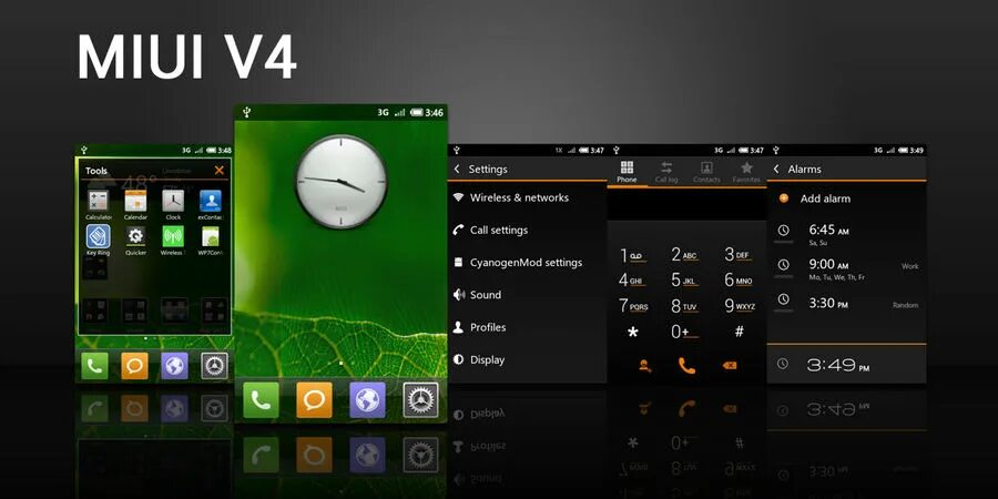 MIUI v4. MIUI 4. MIUI Alarm. Виджет плеер для MIUI.