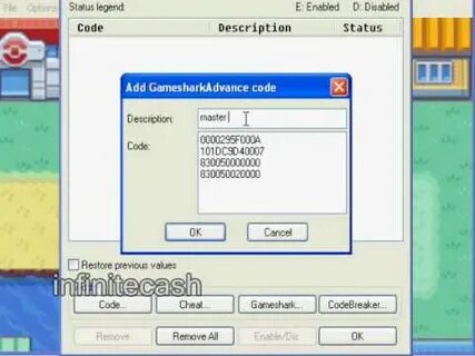 Pokemon fire red cheats