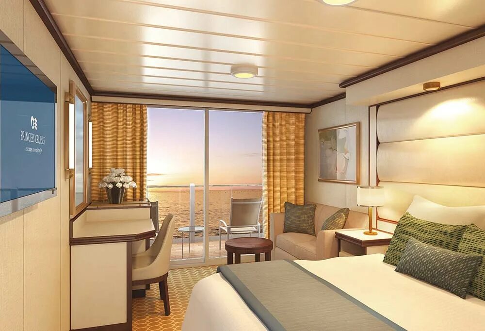 Deluxe balcony. Круизный лайнер Regal Princess. Princess Cruises каюты. Каюта Делюкс. Princess Cruises каюты Люкс.