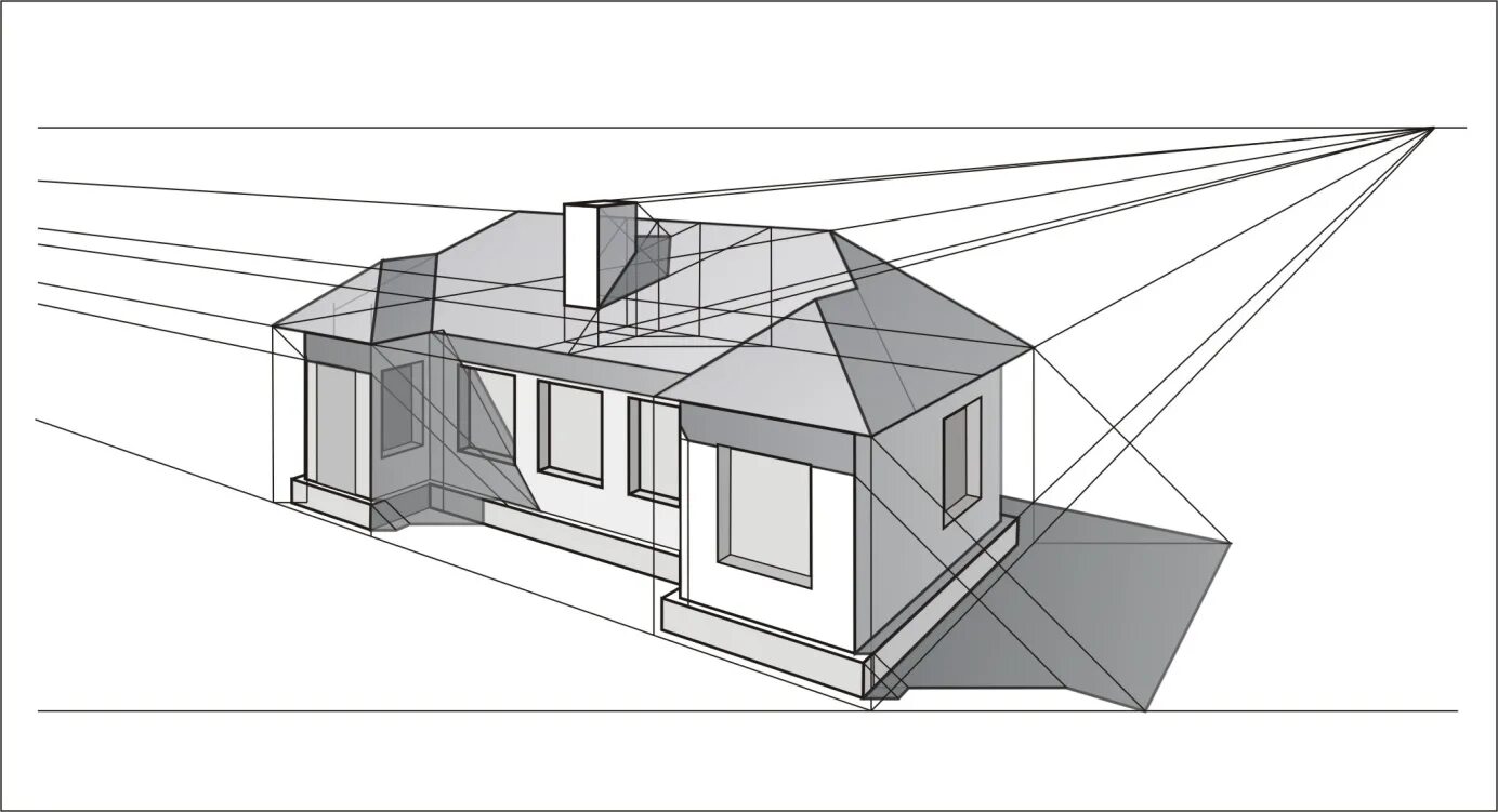 Аксонометрическая проекция (перспектива). Тени в перспективе Начертательная геометрия. Тени в ортогональных проекциях дом. Перспектива здания снизу сверху.