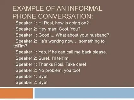 Conversation examples