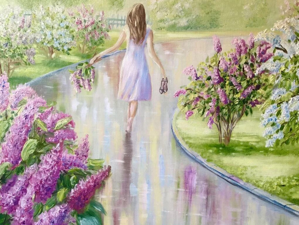 Весна уходит. Весенний пейзаж с людьми. Весна счастье. &quot;Очарование весны&quot;