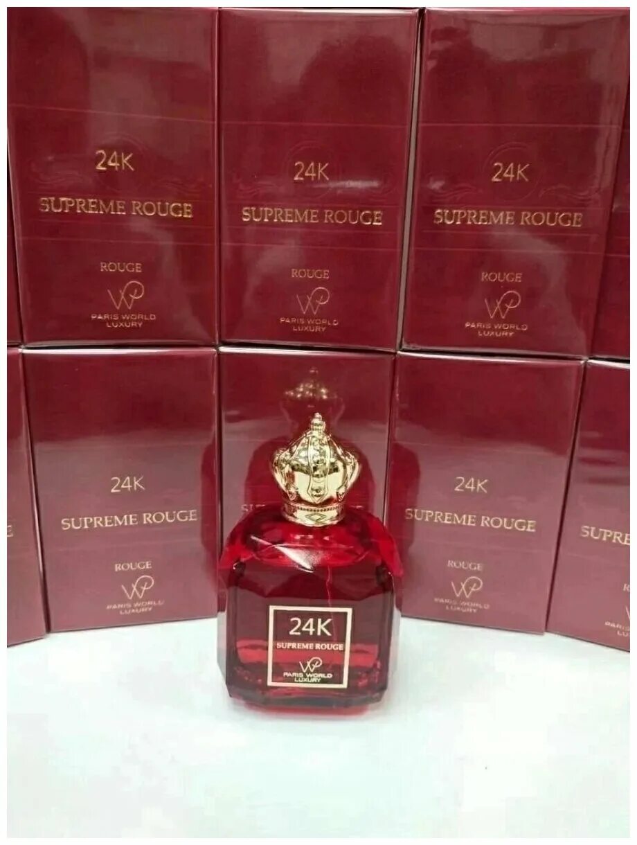 Luxury 24k supreme rouge. Духи Supreme rouge 24k. 24 K Supreme rouge аромат. 24 K Supreme rouge описание. Paris World Luxury 24k Supreme rouge.