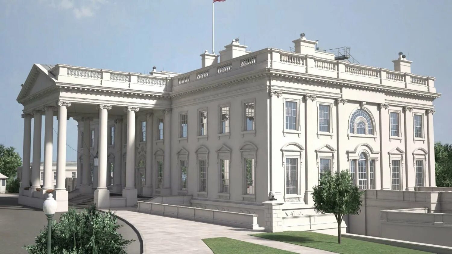 Белый дом ростов на дону. Белый дом (the White House). Белый дом США сбоку. White House 3d model. Белый дом вид сбоку.