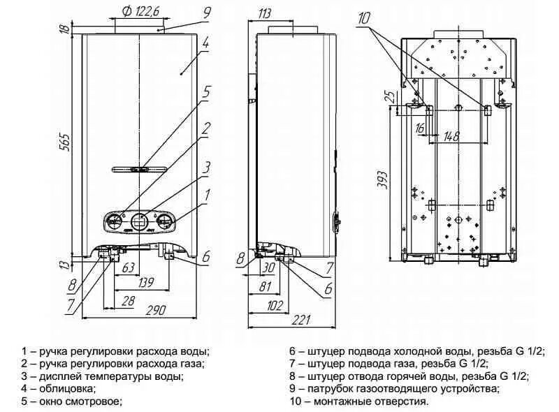 Газовая колонка описание