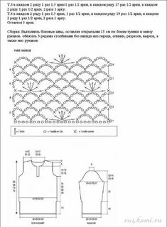 Описание схемы туник вязаных крючком
