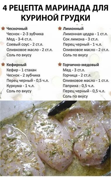 Рецепт маринованная куриная грудка