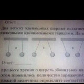 Два легких одинаковых шарика