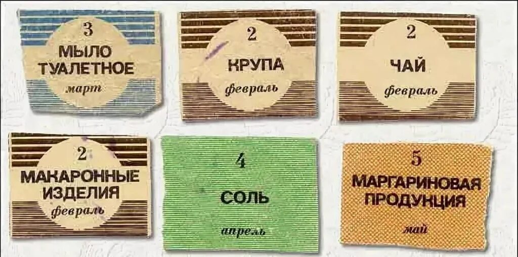 Карточки на продукты отменили. Советские талоны на продукты.