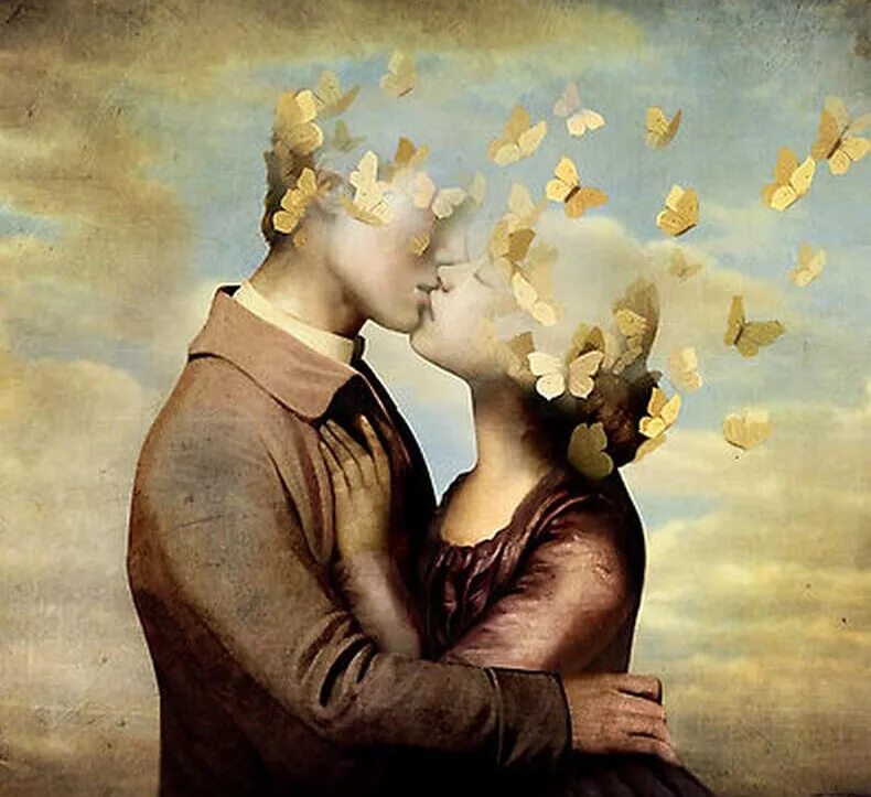 Сюрреализм Christian Schloe. Искусство любви. Мужчина и женщина живопись. Картина "любовь".
