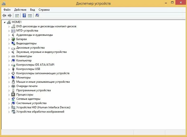Диспетчер устройств видеоадаптеры