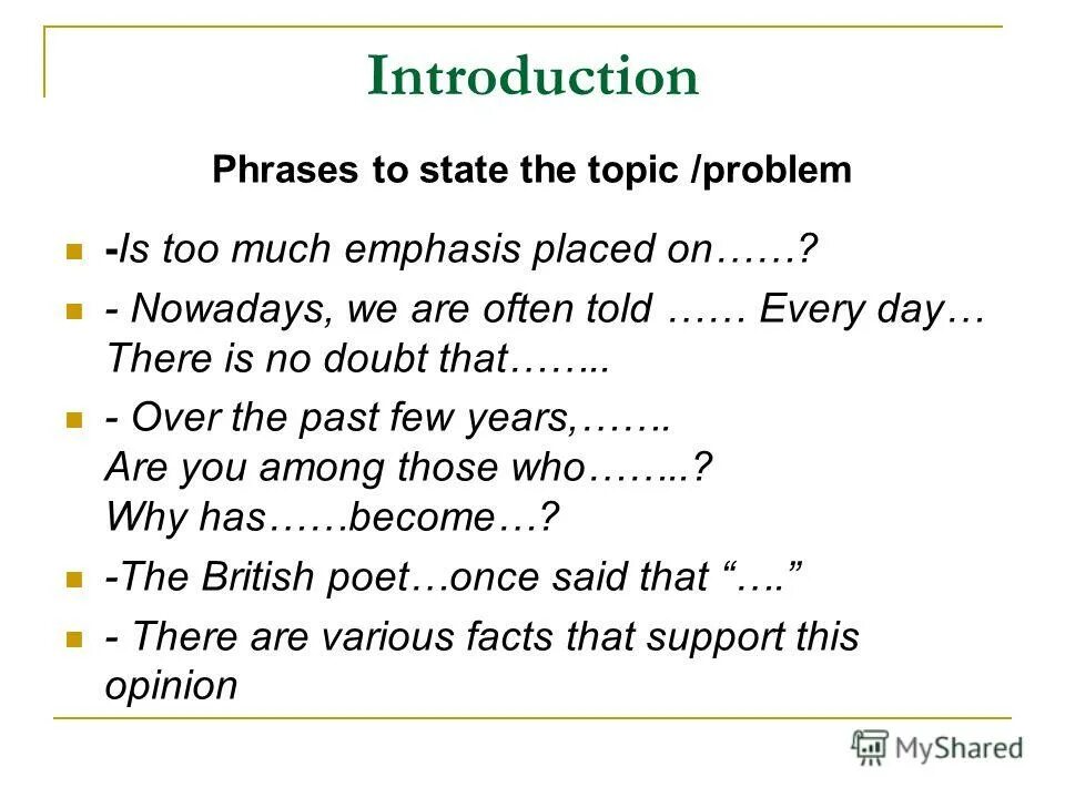 Фразы с to be. Phrases for Introduction. Фразы introduce the topic. Intro phrases. Essay Introduction phrases.