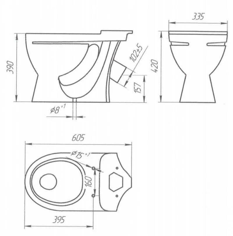 Какой выпуск унитаза лучше. Унитаз-компакт Sanita идеал. Унитаз тарельчатый с прямым выпуском чертеж. Унитаз напольный Камелия косой выпуск.