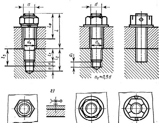 Соединение 7 16. Инженерная Графика болтовое соединение чертеж. Болтовое шпилечное и винтовое соединение чертеж. Разъемные соединения Инженерная Графика задание. Неразъемное соединение винт м12.