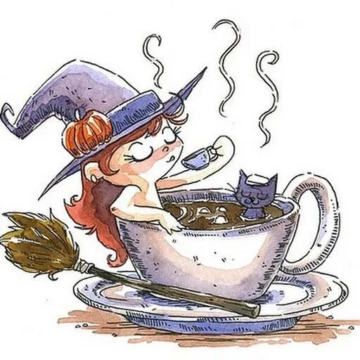 С добрым утром ведьмочки. Доброе утро ведьмочка. Утро ведьмы. Чаепитие фэнтези. Доброе утро ведьма.