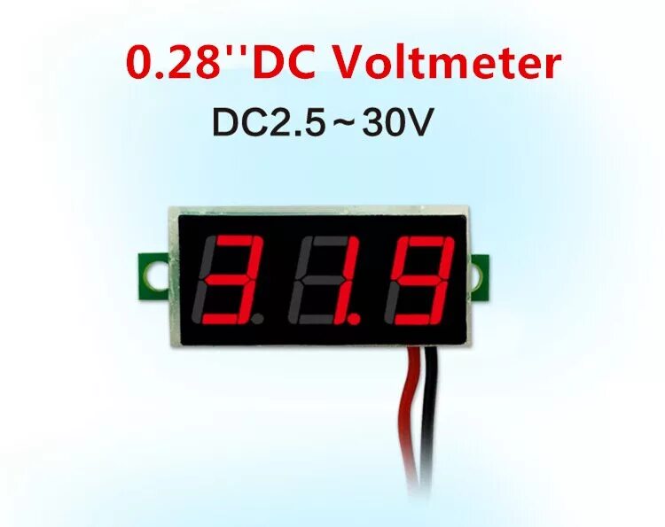 Цифровой вольтметр 0 10 в. Цифровой вольтметр 0,36-дюйма dc4v-30v красный. цифровой светодиодный мини дисплей модуль dc2.5v-30v dc0-100v вольтметр. модуль вольтметра 0.28 0-100vdc красный. цифровой вольтметр, измеритель напряжения, 0,28 дюйма.