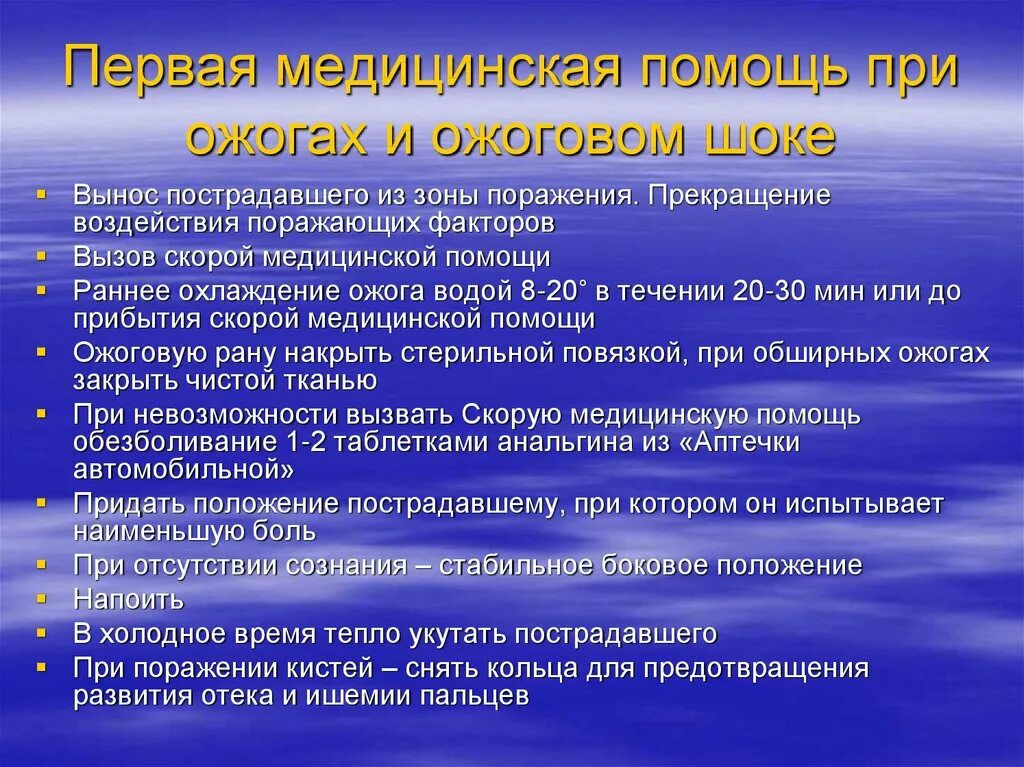 Оказание первой неотложной помощи при ожогах. Ожоговый ШОК неотложная помощь. Алгоритм первой помощи при ожоговом шоке. Алгоритм оказания неотложной медицинской помощи при ожогах.