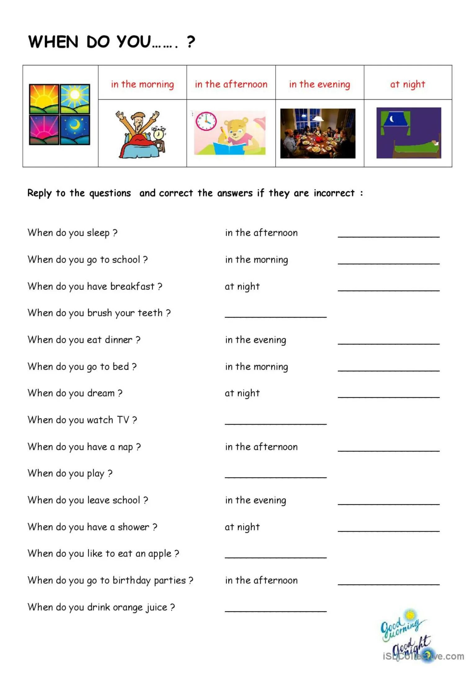 In the Evening in the morning in the задания. Задания на in the morning in the afternoon in the Evening. Английский упражнения morning afternoon. In the morning afternoon Evening ESL Worksheet. What did you in the afternoon