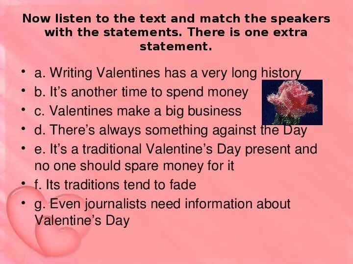 There is one extra statement. Listen and Match the Speakers to the Statements one Statement is Extra. Match the Statements (1-5) with the Speakers (a-d) .there is one Statement 7 класс модуль 5. Match the Statements 1-7 to the texts a-f there is one Extra Statement i like the fact that people. Match the Statements with the Speakers a-d there is one Extra Statement 7 класс 3 модуль.