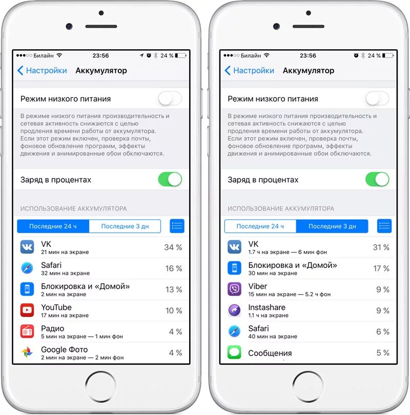 Айфон настройки аккумулятора