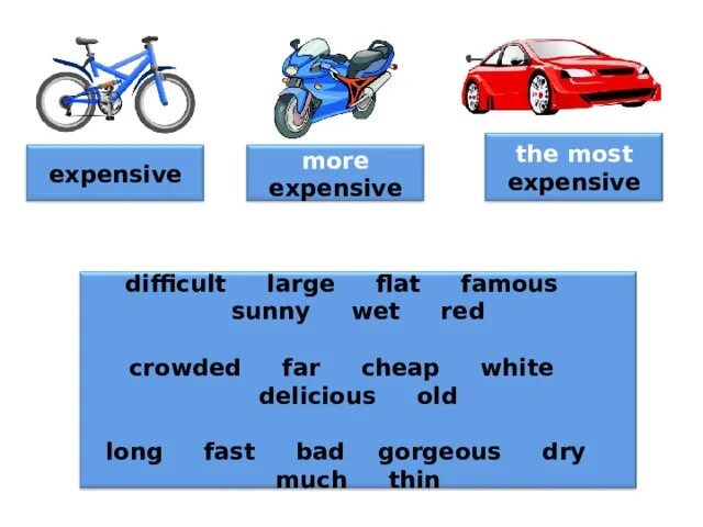 Expensive превосходная степень. Сравнительная степень expensive. Expensive в превосходной степени на английском. Сравнительная степень прилагательных expensive. Сравнение прилагательных expensive