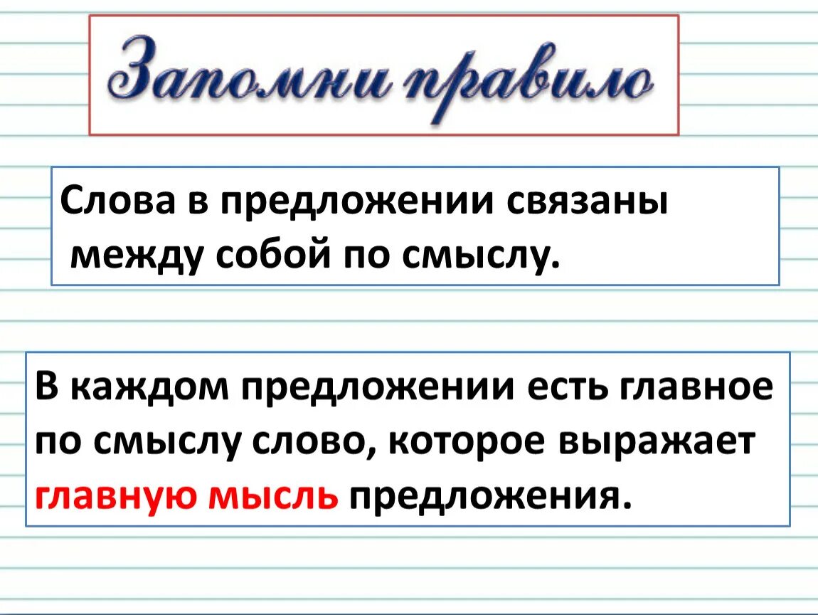 Задание связь слов в предложении