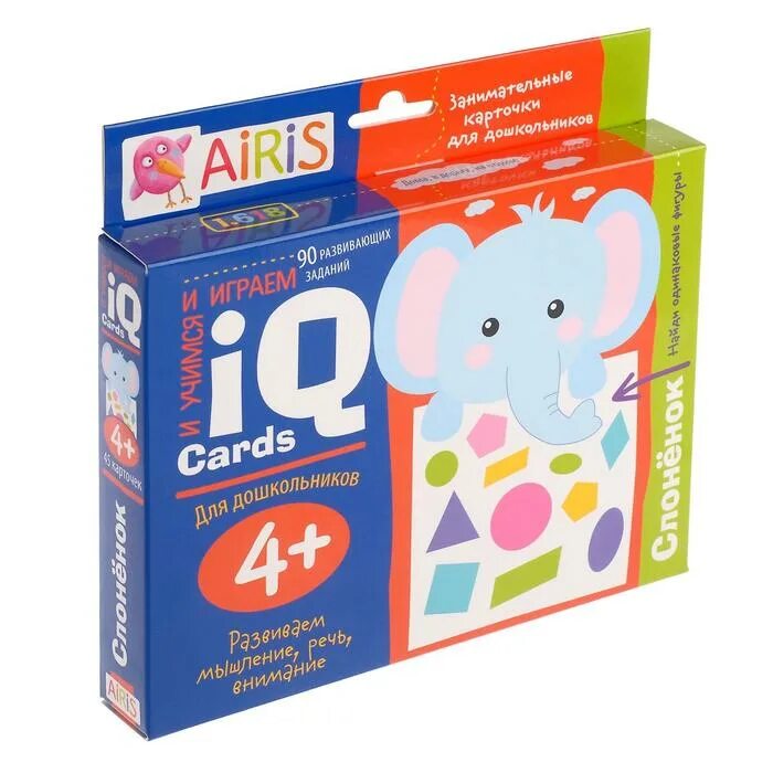 IQ карточки. IQ Card game. Airis Press IQ Cards. Арт 4+.