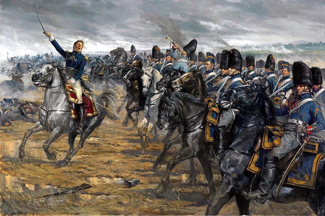 Французы напали. Конные гренадеры Наполеона. Наполеон Ватерлоо 1815г.. Французские конные гренадеры Наполеона. Ватерлоо битва Наполеона картина 1815.
