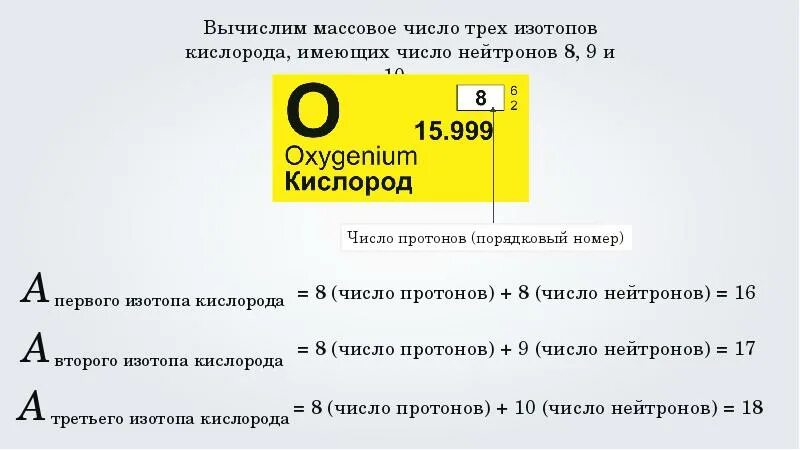 Сколько протонов содержит ядро изотопа. Подичестао нейтронов кислороде. Массовое число кислорода. Сколько нейтронов в кислороде. Кислород число протонов электронов и нейтронов.