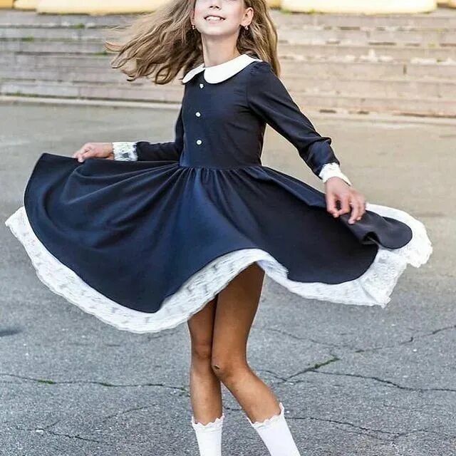 Черное платье на последний звонок. Платье школьное. Школьное платье для девочки. Пышная Школьная форма для девочек. Пышное школьное платье с подъюбником.