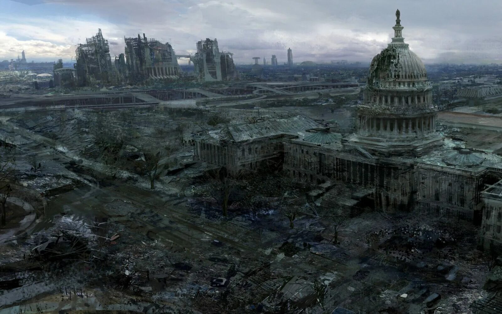 Fallout 3 Капитолий. Fallout 3 Art Вашингтон. Fallout 3 Вашингтон белый дом. Белый дом Вашингтон руины. Разрушенная цивилизация