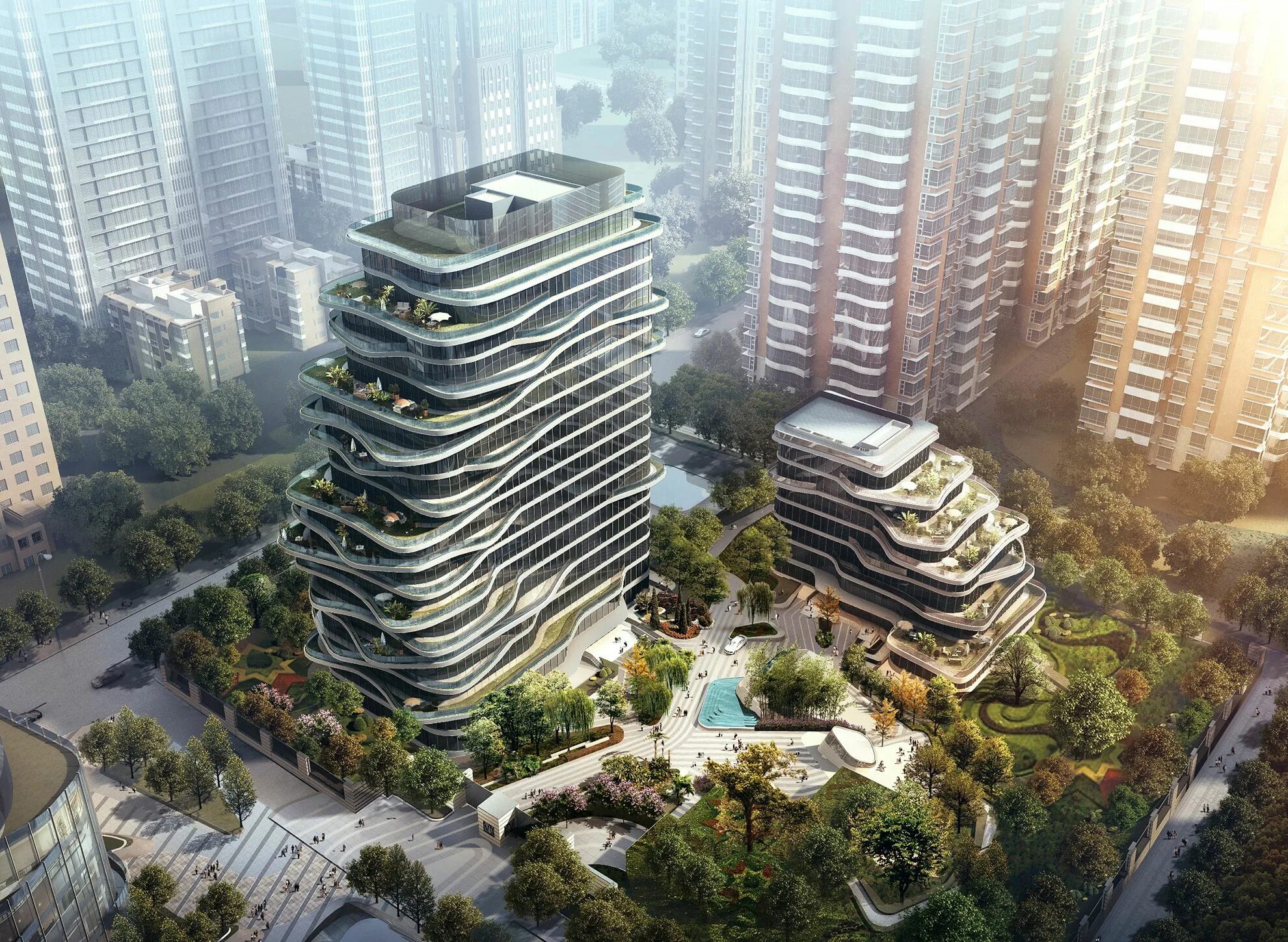 Пекин, китай. Wangjing soho заха хадид. New china building. Небоскребы wangjing soho, пекин, сохо. Пекин, китай.