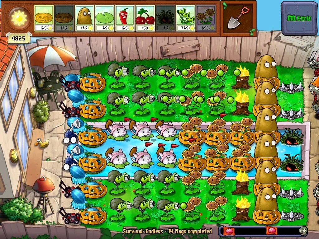 Растения против зомби 1 тактика. Тактики в Plants vs Zombies. Эндлесс растения против зомби. Защита против зомби