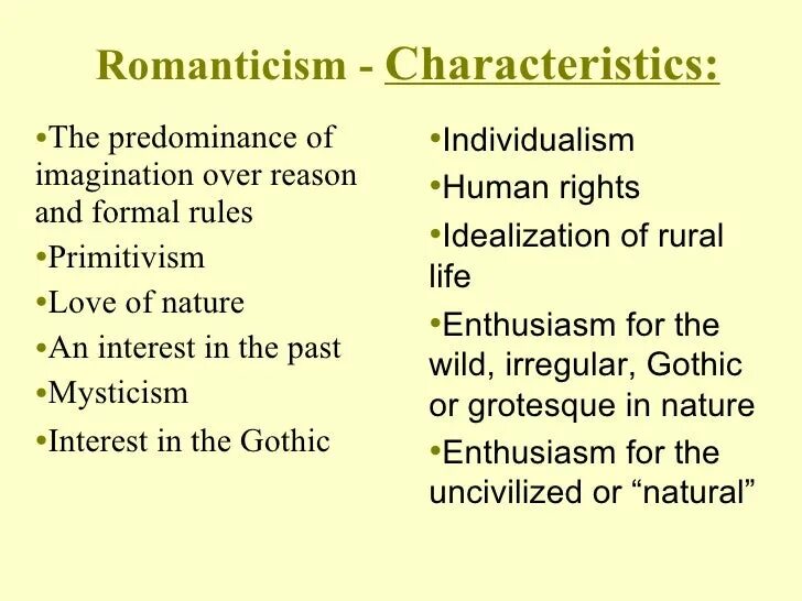 Romanticism in Literature. Romanticism characteristic. Romanticism in English. Romanticism in England. Characteristic feature