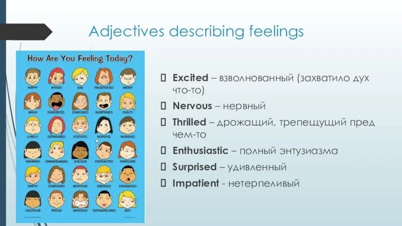 Adjectives feelings. Эмоции на английском. Describing feelings and emotions. Adjectives эмоции. How does this feel