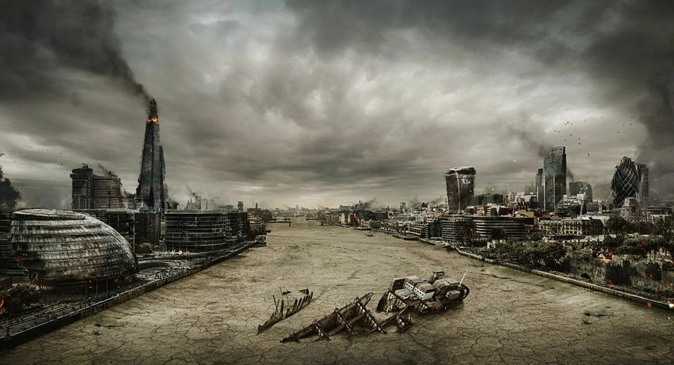 Destroyed town. Метро 2033 Москва Сити. Париж постапокалипсис.