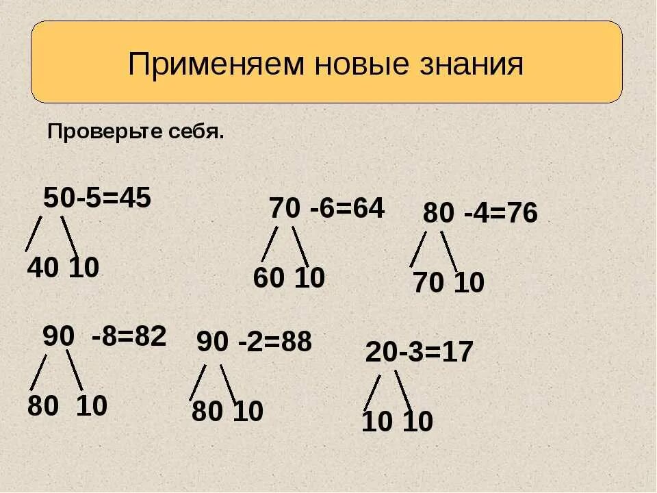 Вычислить десятки. Вычитание даухзначных чисел. Сложение и вычитания двух значных чисел. Вычитание двузначного числа из двузначного. Вычитание из двузначного числа.