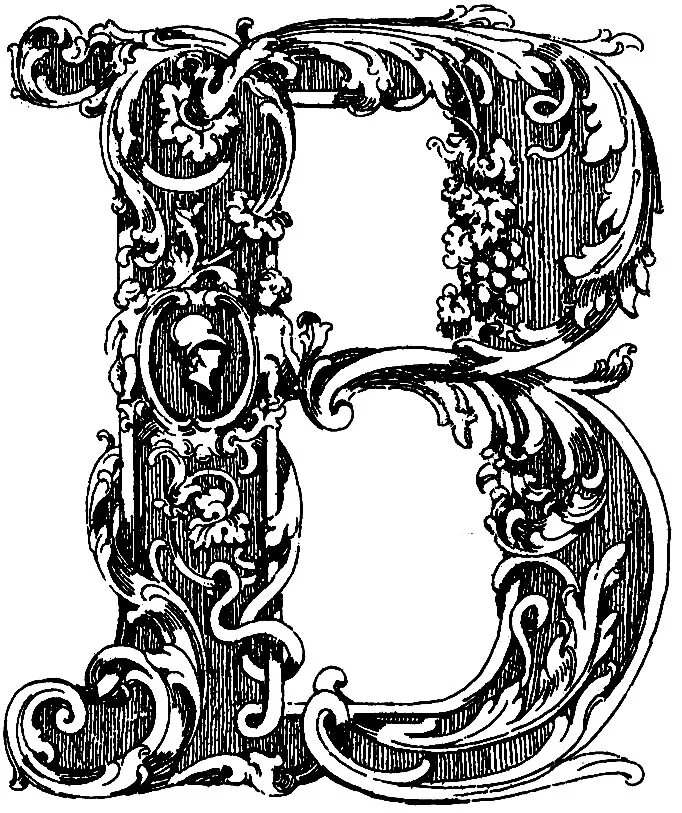 Рисунок старой буквы