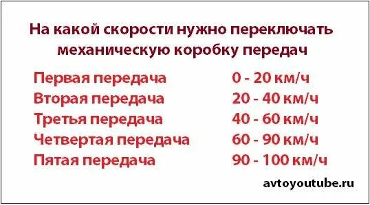 На какой скорости нужно переключать