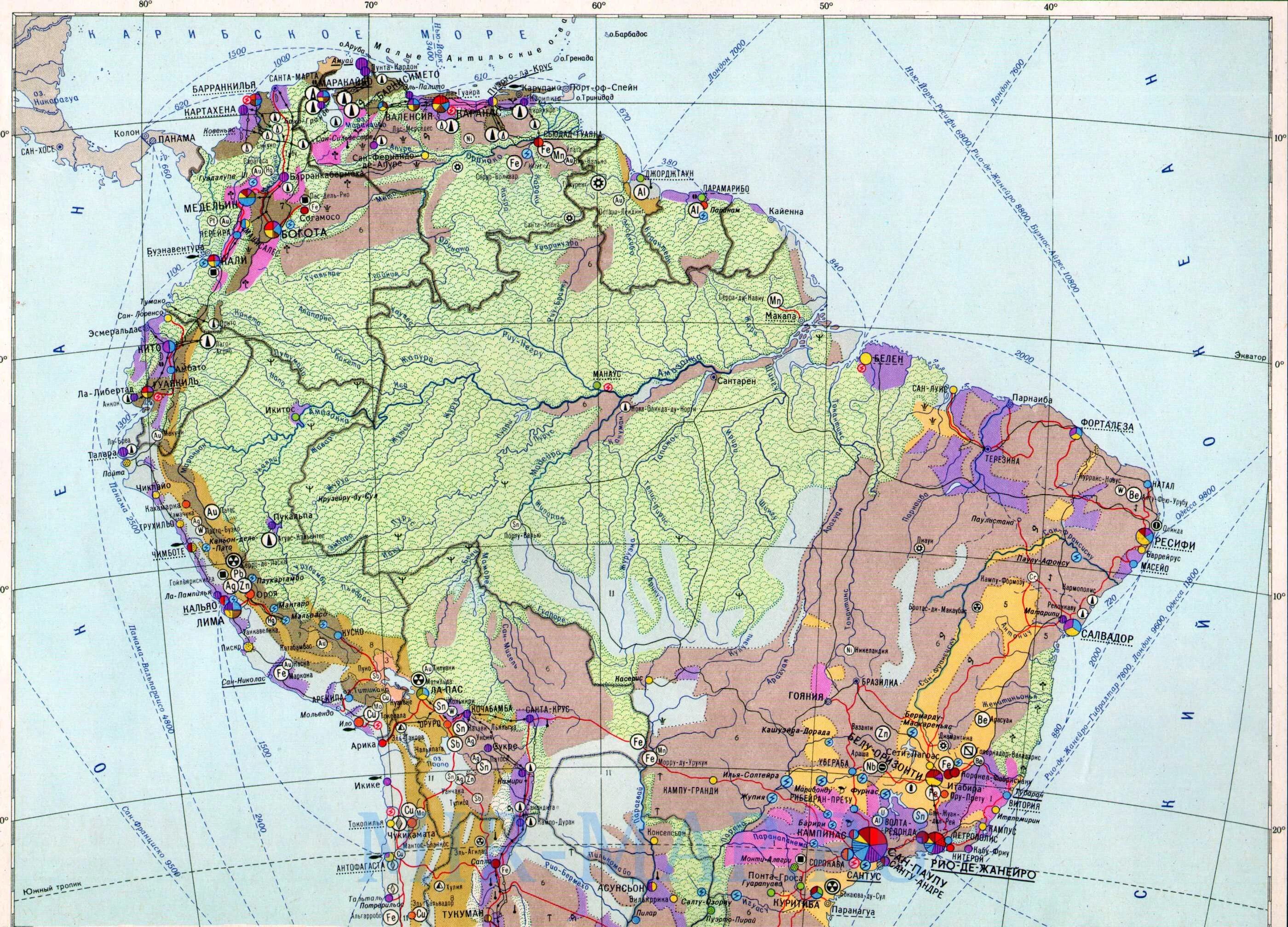 Экономическая карта Южной Америки. Карта языков Южной Америки. Комплексная карта Южной Америки. Южная Америка карта на русском языке.